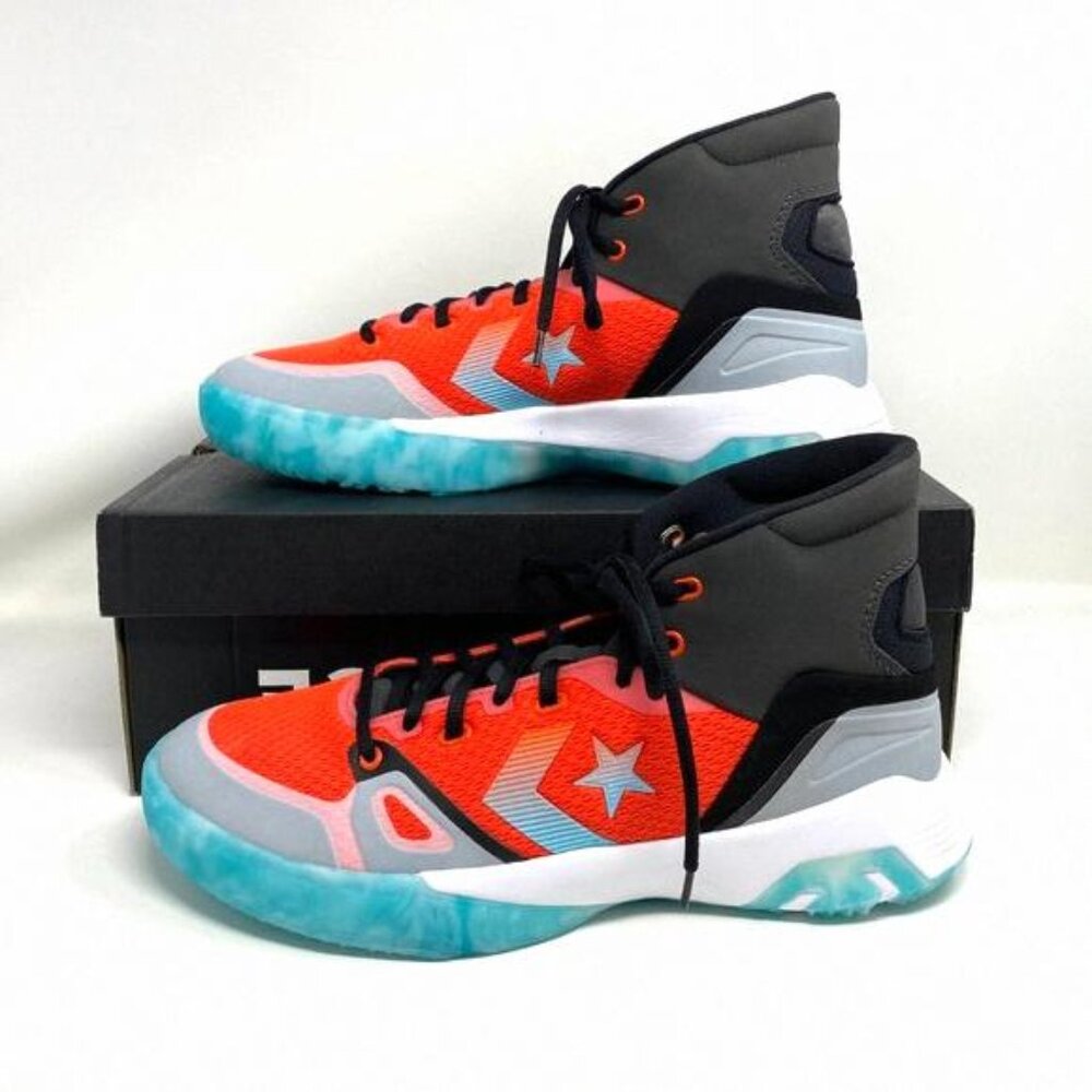 💖MEGA SALE💖Converse Men G4 Hi Storm Wind Bright Poppy 17076 Black Red Harbor